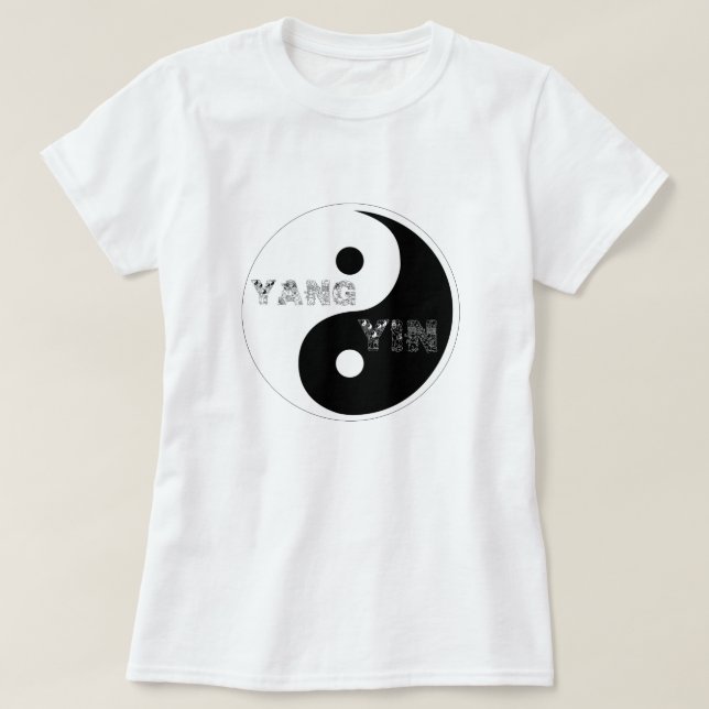 Camiseta Símbolo circular Taijitu Yin y Yang en blanco (Diseño del anverso)