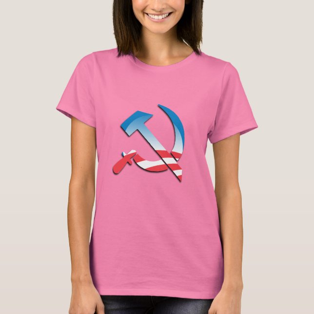 Camiseta Símbolo comunista de Obama (Anverso)