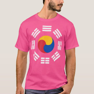 Camiseta Símbolo coreano Sam Taegeuk tricolado con trigrama