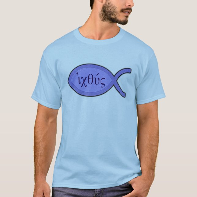 Camiseta Símbolo cristiano de los pescados de IXOYE - (Anverso)