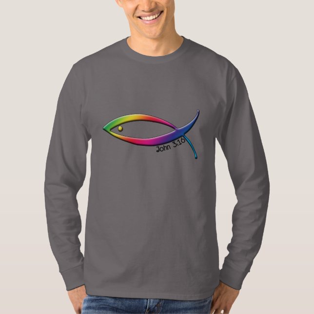 Camiseta Símbolo cristiano de pescado (Anverso)