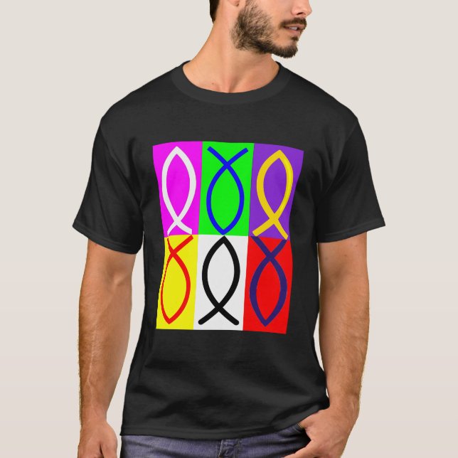Camiseta Símbolo cristiano de pescado 2 (Anverso)