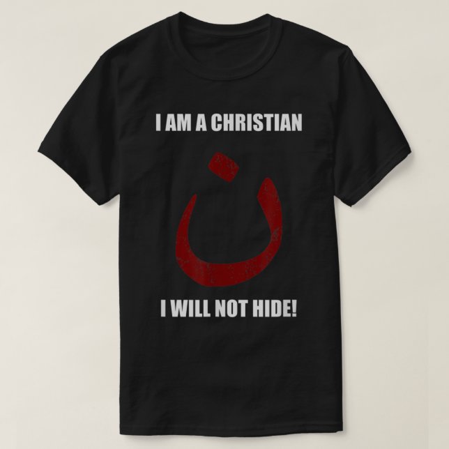 Camiseta Símbolo cristiano nazarene no estoy ocultando cami (Diseño del anverso)