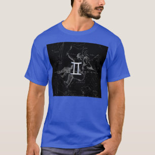 Camiseta Símbolo cromado de Gemini Zodiac en Hevelius