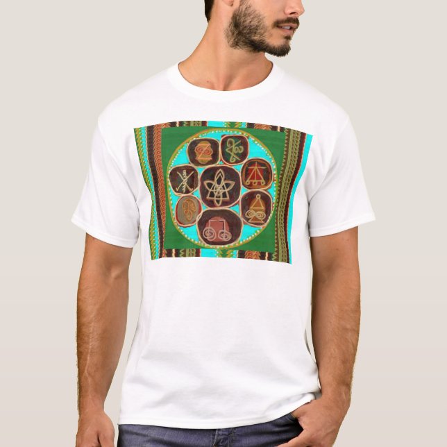 Camiseta Símbolo curativo de REIKI Karuna Túnel cósmico Cha (Anverso)
