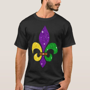 Camiseta Símbolo Cute Fleur De Lys Mardi Gras Mujeres Hombr