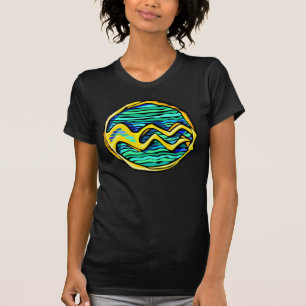 Camiseta Símbolo de acuario de color Gemstone