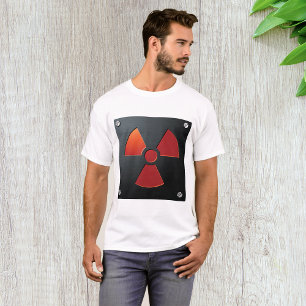 Camiseta Símbolo de advertencia de radiación Señal de metal