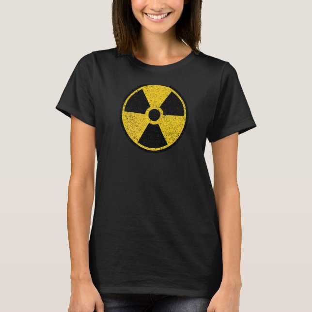 Camiseta Símbolo de advertencia nuclear radiactivo Rótulo d (Anverso)