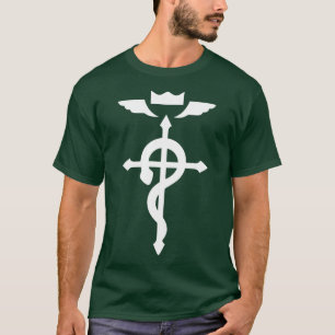 Camiseta Símbolo de alquimia cruzada de llamas