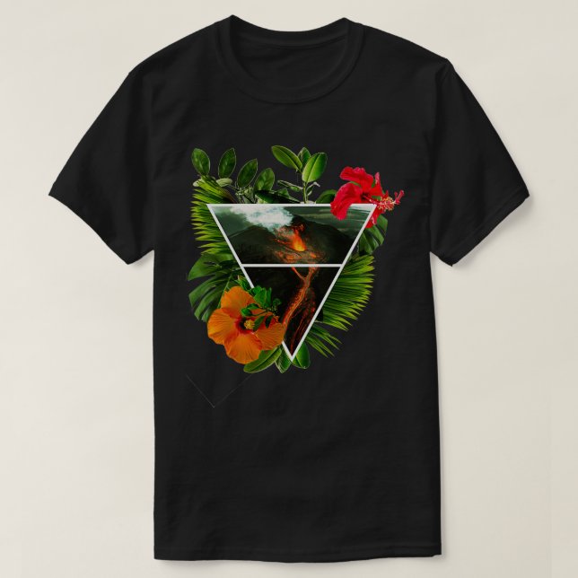 Camiseta Símbolo de alquimia terrestre tropical (Diseño del anverso)