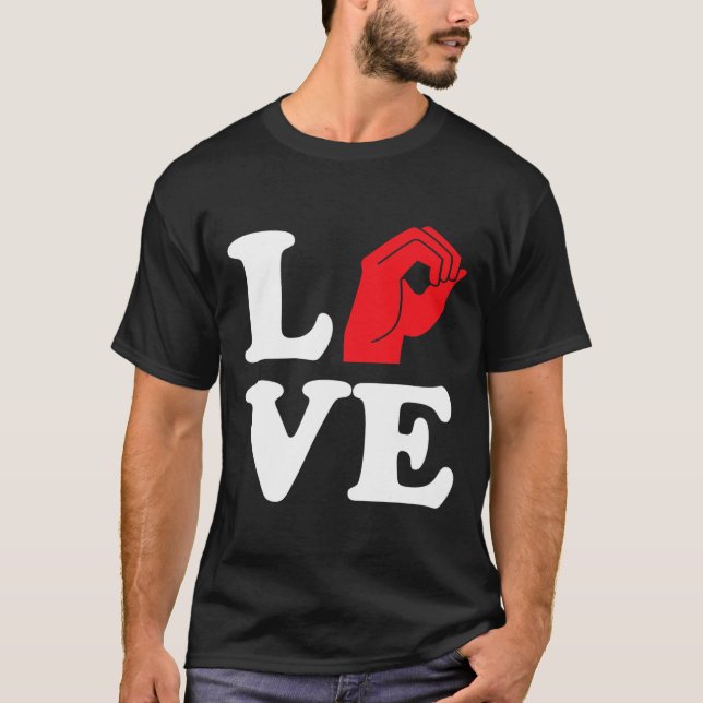Camiseta Símbolo de amor Asl (Anverso)