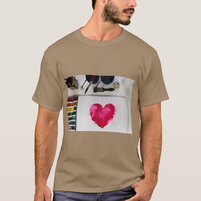 Camiseta Símbolo de amor corazón elegante (Anverso)
