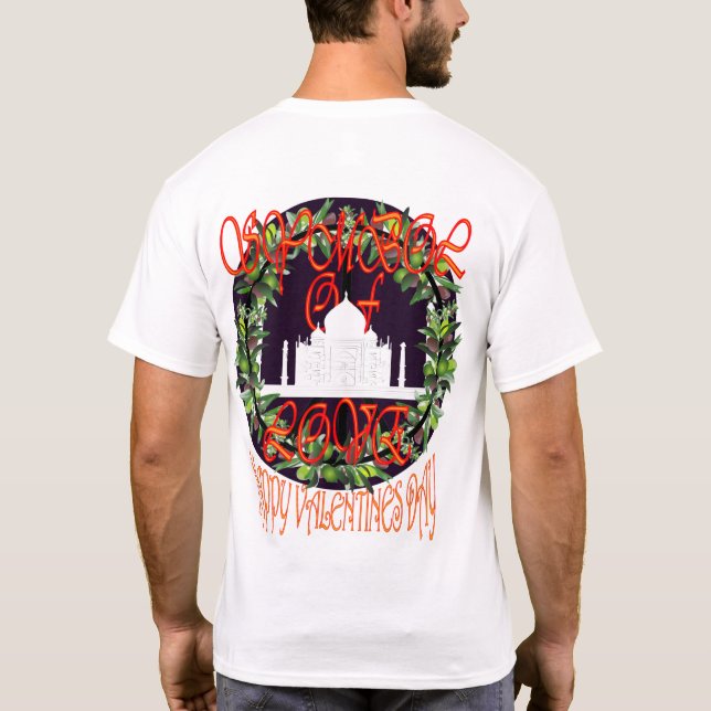 Camiseta Símbolo de amor de TajMahal (Reverso)