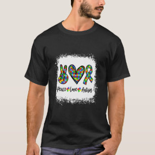 Camiseta Símbolo de amor paz autismo Amor Conciencia del Au