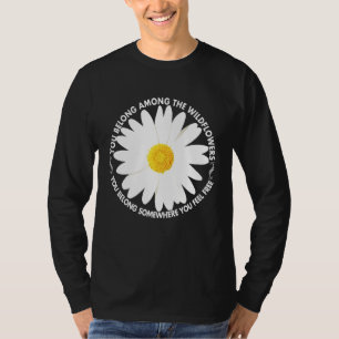 Camiseta Símbolo de amor por la paz y flor silvestre libre