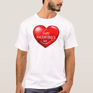 Camiseta Símbolo de amor rojo 3d con forma de corazón-50420