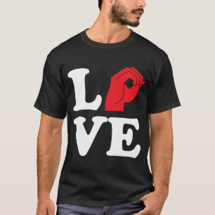 Camiseta Símbolo de amor sordo ASL