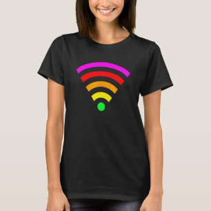 Camiseta Símbolo de arco iris wifi orgullo lgbtqa lesbia ga