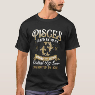 Camiseta Símbolo de astrología Pisces Rótulo Zodiaco Abirto
