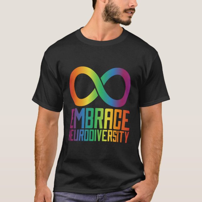 Camiseta Símbolo de autismo infinito abrazar la neurodivers (Anverso)