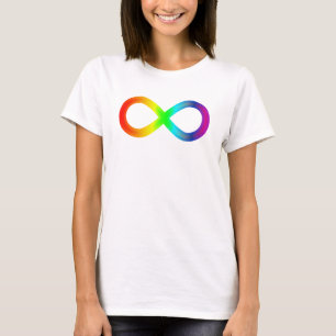 Camiseta Símbolo de autismo infinito arcoiris