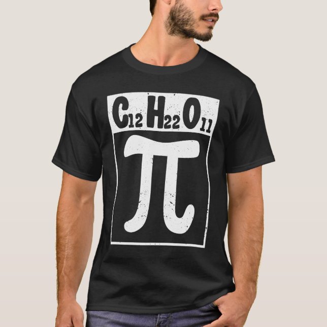 Camiseta Símbolo de azucar Día Pi Fórmula Matemática Químic (Anverso)