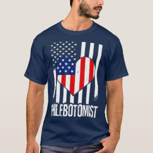 Camiseta Símbolo de bandera flebotomita técnico de flebotom