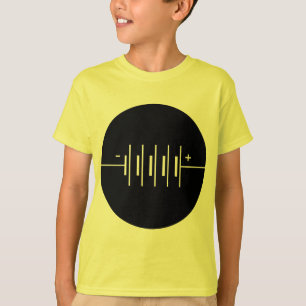 Camiseta Símbolo de baterías en círculo