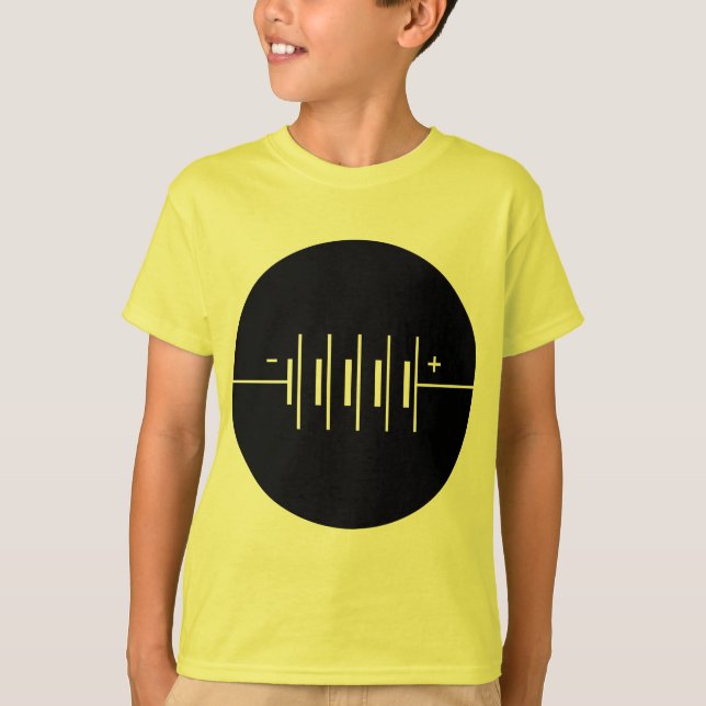 Camiseta Símbolo de baterías en círculo (Anverso)