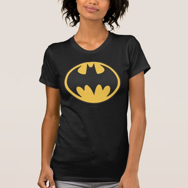 Camiseta Símbolo de Batman | Logo del Círculo Amarillo oscu (Anverso)