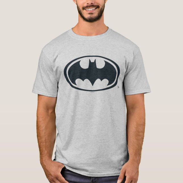 Camiseta Símbolo de Batman | Logo en blanco y negro (Anverso)