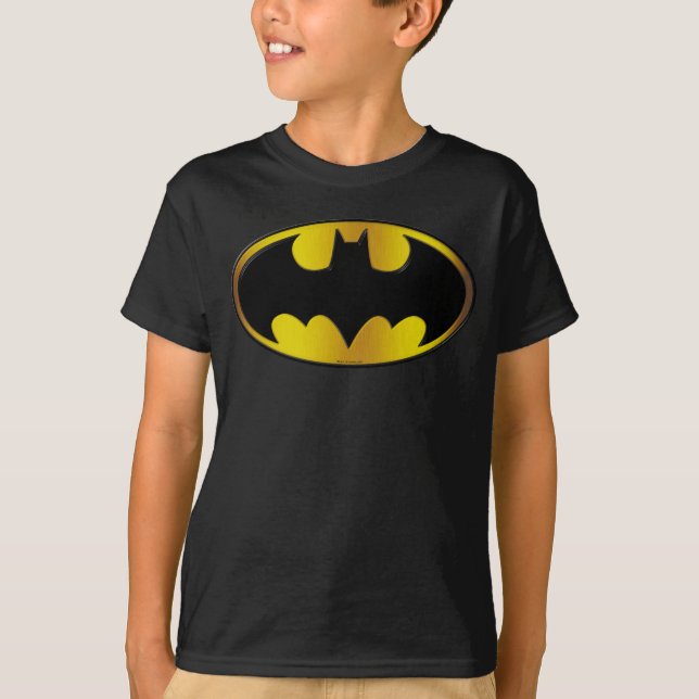 Camiseta Símbolo de Batman | Logotipo de degradado ovalado (Anverso)
