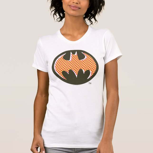Camiseta Símbolo de Batman | Logotipo de semitono rojo (Anverso)