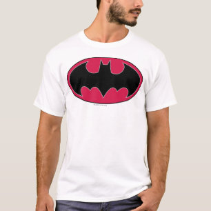 Camiseta Símbolo de Batman   Logotipo rojo negro