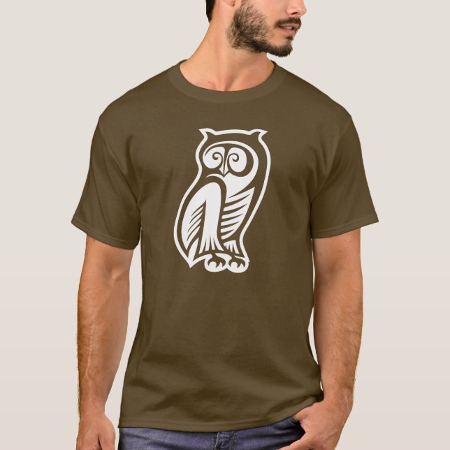 Camiseta Símbolo de búho blanco (Anverso)