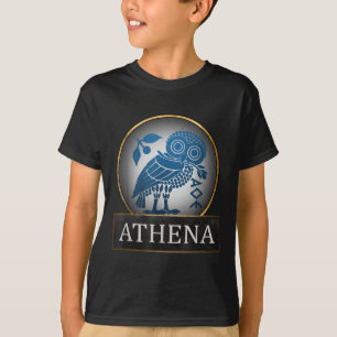 Camiseta Símbolo De Búho De Atenas De La Diosa Griega De La
