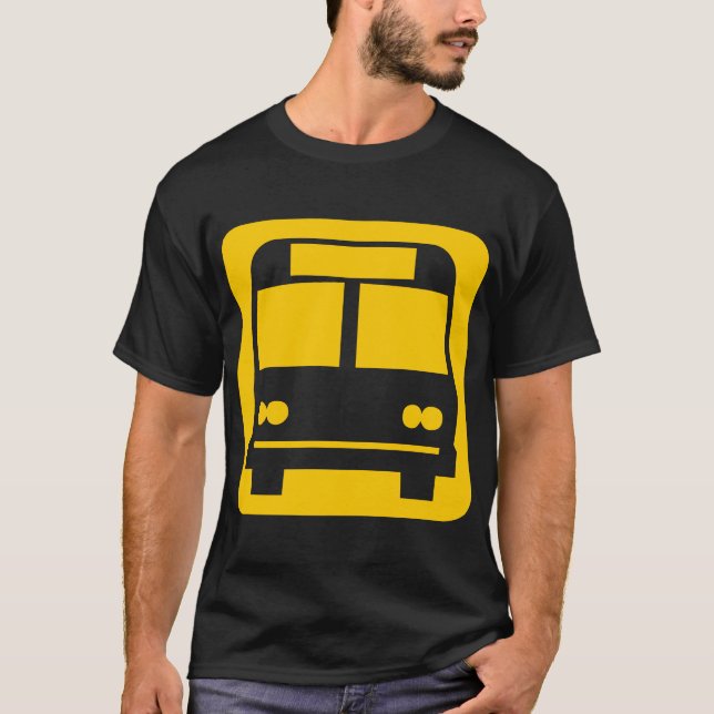 Camiseta Símbolo de bus - Ámbar (Anverso)
