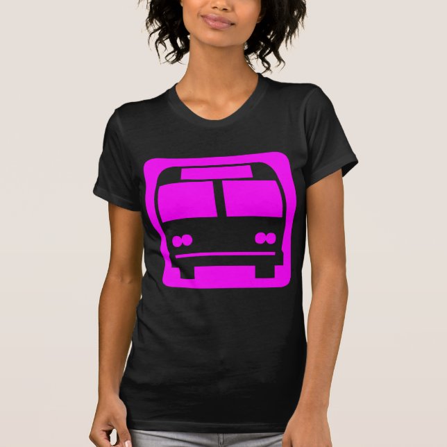 Camiseta Símbolo de bus - Magenta (Anverso)