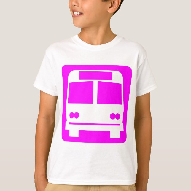 Camiseta Símbolo de bus - Magenta (Anverso)