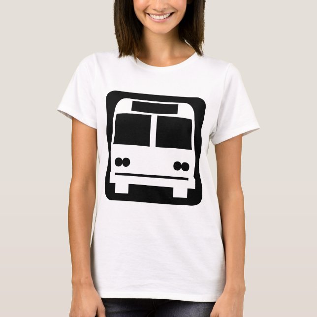 Camiseta Símbolo de bus - Negro (Anverso)