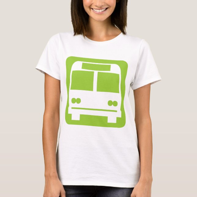 Camiseta Símbolo de bus - Negro (Anverso)