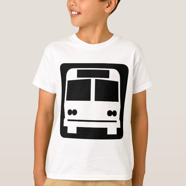 Camiseta Símbolo de bus - Negro (Anverso)