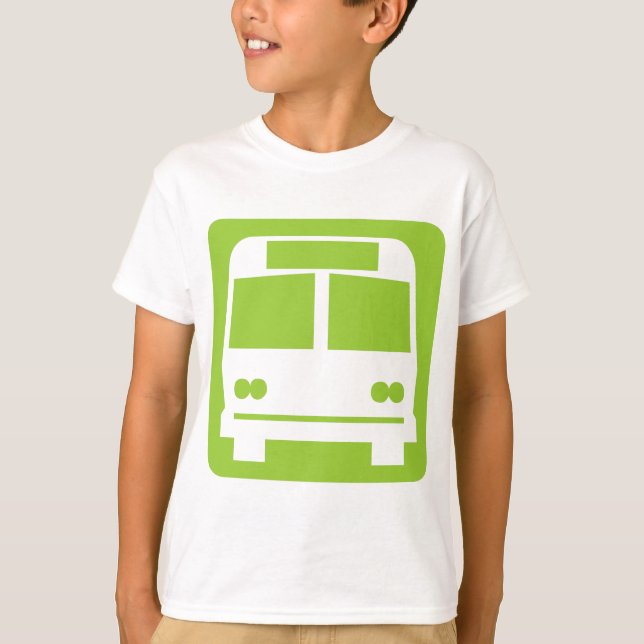 Camiseta Símbolo de bus - Negro (Anverso)