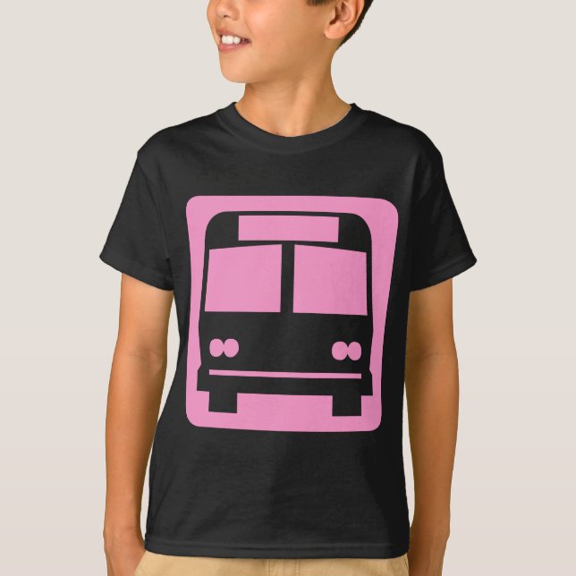 Camiseta Símbolo de bus - Rosa (Anverso)