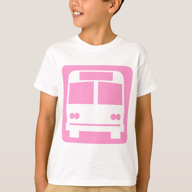 Camiseta Símbolo de bus - Rosa (Anverso)
