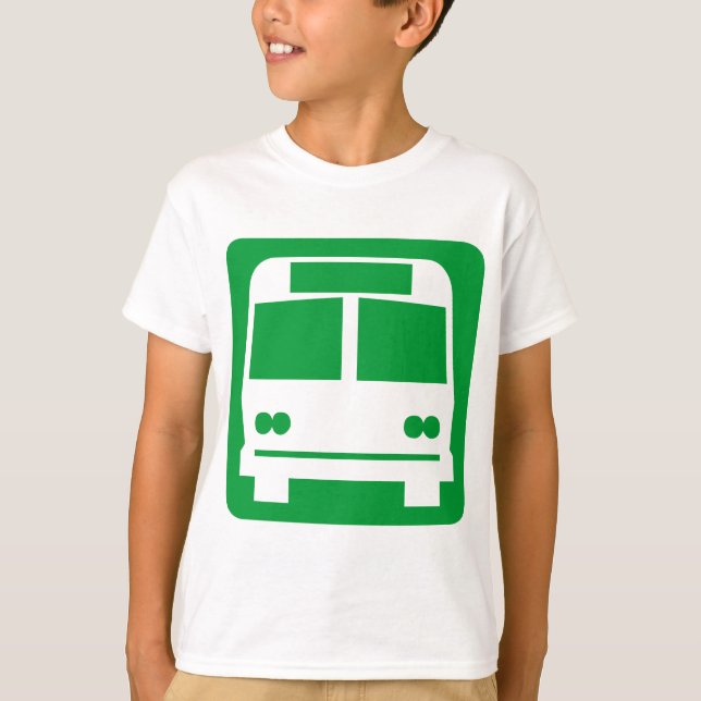 Camiseta Símbolo de bus - Verde de hierba (Anverso)