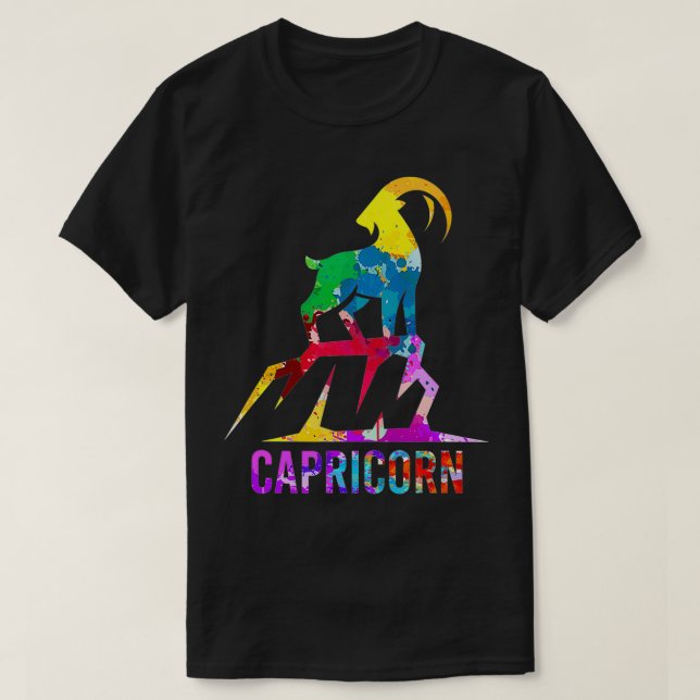 Camiseta Símbolo de Capricornio Rótulo zodiaco (Diseño del anverso)