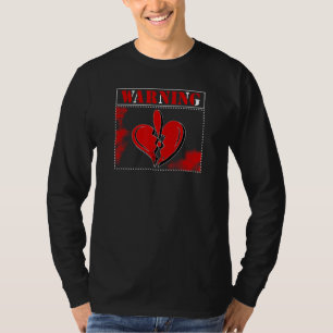 Camiseta Símbolo de cautela quebrantador de corazón roto Sí