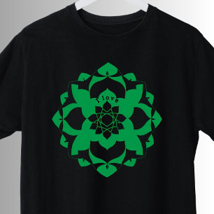 Camiseta Símbolo de Chakra del corazón yoga Anahata verde